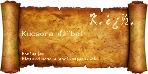 Kucsora Ábel névjegykártya